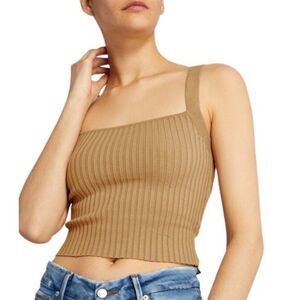 New! Good American Ribbed 90s Cropped Top